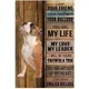 Plaque en métal amusante "I am your friend your partner" bouledogue anglais pour la maison la