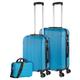 ITACA - Gepäck-Sets, Reisekoffer, Reisekoffer Set, Kofferset, Hartschalenkoffer, Trolley-Set, Luggage - Große Auswahl an Koffer & Trolleys für Jede Reise! 771115B, Türkis