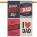 Happy Father s Day Garden Flag Welcome Violet Flowers Yard Flag Double Sided Vertical Waterproof Outdoor Decor Flag 40 X 28 Inch (Happy Father s Day-1)