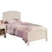 Shov Full Size Bed, Arched Headboard, Classic White Wood Construction
