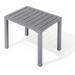 Pellebant Outdoor Side Table Rectangular Aluminum Patio Small End Table Gray