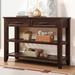 Console Sofa Table with 2 Storage Drawers and 2 Tiers Shelves