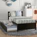 Wood Platform Bed with Trundle, Twin Size, Elegant Design, Solid Construction - Optimize Space, Enhance Comfort