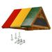 Swing Set Replacement Tarp 52 x89 Waterproof Kids Playground Roof Canopy Cover Outdoor Swingset Slide Sun Shade Proof Tarp Replacement Sunshade for Children Outdoor Sunproof (Dark Green+Yellow+Red)