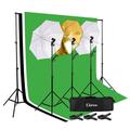Photo Studio Softbox Sets 45W Photo Photography Lighting Kit Studio Light Bulb Non-Woven Fabric Backdrop Stand Background Support System Continuous Lighting Kit for Portraits Product Shooting