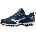 Mizuno 9-Spike Swift 7 Low Women s Metal Softball Cleat Size 9 Navy-White (5100)