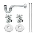 Kingston Brass KPK201 Gourmet Scape Plumbing Supply Kit with 1-1/2 P-Trap - 1/2 IPS Inlet x 3/8 Comp Oulet Polished Chrome