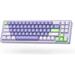 Womier S-K71 75% Gaming Keyboard Aluminum Alloy Shell Wireless Mechanical Keyboard Bluetooth/2.4G/Wired Hot Swappable Pre-lubed Switches Gasket Mounted RGB Creamy Keyboard for Mac/Win Purple
