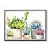 Stupell Industries Succulent Plants Floral Nature Botanical & Floral Painting Black Framed Art Print Wall Art