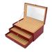 36 Slots Wooden Pen Display Storage Box Luxury 3 Layer PU Pen Case Glass Window Fountain Case Pen-Collection Organizer 2