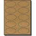 200 Outfitters Oval s 3-1/4 x 2 inches 10 per Sheet Brown Kraft Laser Inkjet 20