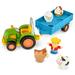 Battat - Toys for Toddlers Kids - Lights Animal Sounds & Old Macdonald Music - 7pc Pretend Play Set - Tractor Trailer Farm Animals - Farming Fun Tractor - 18 Months +