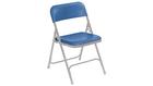 National Public Seating 805 Premium Light Weight Plastic Folding Chair Blue with Grey Frame Set of 4