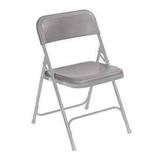 National Public Seating 802 Premium Light Weight Plastic Folding Chair Grey with Grey Frame Set of 4 screenshot. Chairs directory of Office Furniture.