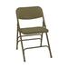 National Public Seating 303 Premium Triple Brace Double Hinge All Steel Folding Chair Brown Set of 4
