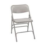 National Public Seating 302 Premium Triple Brace Double Hinge All Steel Folding Chair Grey Set of 4 screenshot. Chairs directory of Office Furniture.