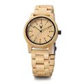 LeeEv Wooden Watches Uwood Series 40 mm Unisex Natural Handmade Wood Watch with Gift Box & Band Adjustable, EV-Bamboo, wood watch