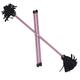 Z-Stix Professional Juggling Flower Sticks/Devil Sticks and 2 Hand Sticks, Hand Made, Beginner Friendly - Solid Series (Merlot, Mosquito 17" HS 22" Stick)