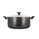 Professional Non Stick Stock Pot Casserole Pan Twin Handles with Tempered Glass Lid (30cm)