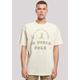 T-Shirt F4NT4STIC "Eisbär", Herren, Gr. XS, beige (sand), Obermaterial: 100% Baumwolle, casual, oversize, Rundhals, Kurzarm ohne Bündchen, Shirts, Print