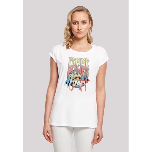 „T-Shirt F4NT4STIC „“DC Comics Superhelden Wonder Woman Femme Power““ Gr. M, weiß Damen Shirts Jersey Print“