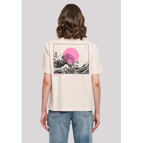 „T-Shirt F4NT4STIC „“Kanagawa Wave““ Gr. XL, pink Damen Shirts Jersey Print“