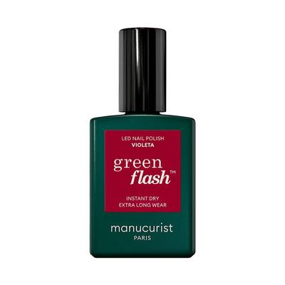manucurist green flash Instant Dry Extra Long Wear UV-Nagellack Violeta 15 ml Dunkelrot Image
