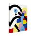 Wrought Studio™ Antony Squizzato Black Rainbow Joe Canvas Art Canvas, Cotton in Blue/White/Yellow | 19 H x 14 W x 2 D in | Wayfair