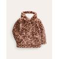 Faux Fur Duffle Coat Leopard Girls Boden