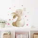 Boho Cartoon Lapin Papillon Fleurs Sticker Mural Autocollants Lapin Décoration De La Maison