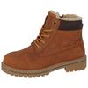 Winterboots TOM TAILOR, Kinder, Gr. 30, braun (braun, dunkelbraun), Lederimitat, Textil, sportlich, Schuhe, mit weich abgepolstertem Schaftrand
