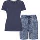 Pyjama MEY Gr. M, blau (new blue) Damen Homewear-Sets Pyjamas