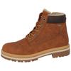 Winterboots TOM TAILOR, Herren, Gr. 44, braun (nussbraun, kombiniert), Lederimitat, Textil, sportlich, Schuhe, mit gepolstertem Schaftrand