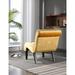 Velvet Lounge Accent Chair for Livingroom Tufted Backrest Armless Side Chair Upholstered Sleeper Chair, Mustard