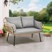 Moasis Outdoor Patio All-Weather Wicker Loveseat/Bistro Set/Sectional Sofa with Cushions and Lumbar Pillows