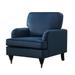 Velvet Comfortable Wooden Leg Oversized Armchair - Solid Wooden Legs, Standard Backrest, and Plush Cushion.