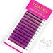 TDANCE Colorful lashes extension C Curl 0.07mm Thickness Semi Permanent Individual Eyelash Extensions Silk Volume Lashes Professional Salon Use Mixed 8-15mm Length In One Tray (Purple C-0.07 8-15mm)