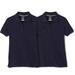 French Toast girls Short Sleeve Stretch Pique - 2 Pack School Uniform Polo Shirt Navy 10 12 US