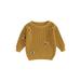 Arvbitana Newborn Baby Boy Girl Casual Sweater Bee Pattern Jacquard Long Sleeve Pullover Knitwear Infant Toddler Warm Sweatshirt Fall Winter Clothes 0-24 Months