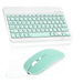 Rechargeable Bluetooth Keyboard and Mouse Combo Ultra Slim Full-Size Keyboard and Ergonomic Mouse for Lenovo ThinkPad X1 Carbon G3 Laptop and All Bluetooth Enabled Mac/Tablet/iPad/PC/Laptop - Teal