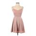 BCX dress Cocktail Dress - Mini: Pink Hearts Dresses - Women's Size 2X-Small