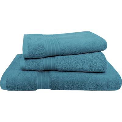 Handtuch Set DYCKHOFF "Siena", grün (smaragd), 3 tlg., Frottier, Frottier, Obermaterial: 100% Baumwolle, Handtuch-Sets, mit Bordüre; 2 Handtücher (50x100cm), 1 Duschtuch (70x140cm) Image