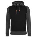 Hoodie URBAN CLASSICS "Herren Raglan Contrast Hoody" Gr. 2XL, schwarz (blk, cha) Herren Sweatshirts