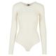 Longsleeve URBAN CLASSICS "Urban Classics Damen Ladies Rib Knit Body" Gr. XXL, beige (whitesand) Damen Shirts Jersey