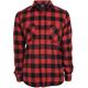 T-Shirt URBAN CLASSICS "Urban Classics Herren Checked Flanell Shirt" Gr. 3XL, schwarz (black, red) Herren Shirts Langarm