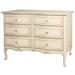 AFK Furniture 6 Drawer Double Dresser Wood/Solid Wood in Brown | 34 H x 42 W x 24 D in | Wayfair 40-17-VC