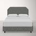AllModern Java Upholstered Low Profile Standard Bed Upholstered, Linen in Black/Brown | 51 H x 57 W x 83 D in | Wayfair
