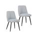 Wade Logan® Catto Cedartown Fabric Dining Chair w/ Steel Legs Upholstered in Gray | 33.27 H x 19.09 W x 22.64 D in | Wayfair