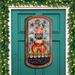 The Holiday Aisle® Fredonia Harvest Pumpkin Scarecrow Wooden Door Hanger Wood in Brown | 24 H x 18 W x 1 D in | Wayfair