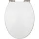 Orbit - Vinyl Wrap mdf Soft Close Toilet Seat with Top Fix - High Gloss White